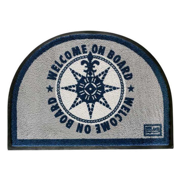 Tappeto antiscivolo Welcome On Board blu