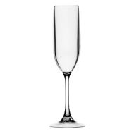 La coppa champagne Clear Party è realizzata in policarbonato, il materiale plastico infrangibile più duro utilizzato per la vetreria sintetica
