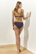 Maryan Mehlhorn Top bikini con ferretto con coppe softshell, décolleté accentuato e arricciature fini