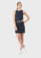 Abito EA7  Jersey Donna: Realizzato in misto cotone, questo vestito senza maniche si caratterizza per l'attitudine versatile.