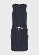 Abito EA7  Jersey Donna: Realizzato in misto cotone, questo vestito senza maniche si caratterizza per l'attitudine versatile.