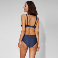 LIDEA Slip bikini dal taglio alto fino ai fianchi con strisce bianche a contrasto sulla cintura. 