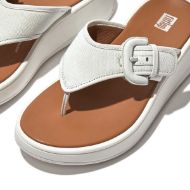 FitFlop F-Mode Buckle Canvas Thong Flat