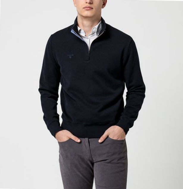 Gant Felpa Shield zip corta Uomo