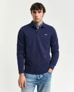 Gant Polo Rugger in piquè Shield Ls Uomo evening blue