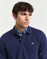 Gant Polo Rugger in piquè Shield Ls Uomo evening blue