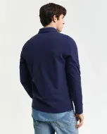 Gant Polo Rugger in piquè Shield Ls Uomo evening blue