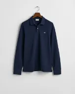 Gant Polo Rugger in piquè Shield Ls Uomo evening blue