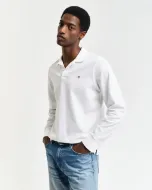 Gant Polo Rugger in piquè Shield Ls Uomo bianco