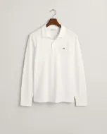 Gant Polo Rugger in piquè Shield Ls Uomo bianco