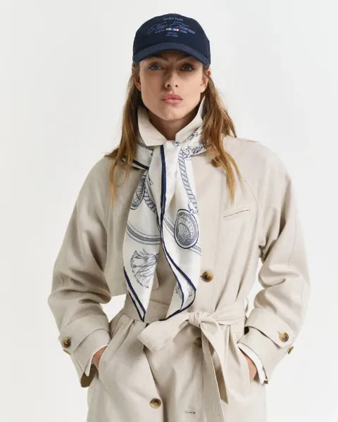 Gant Sciarpa in seta con stampa nautica Donna