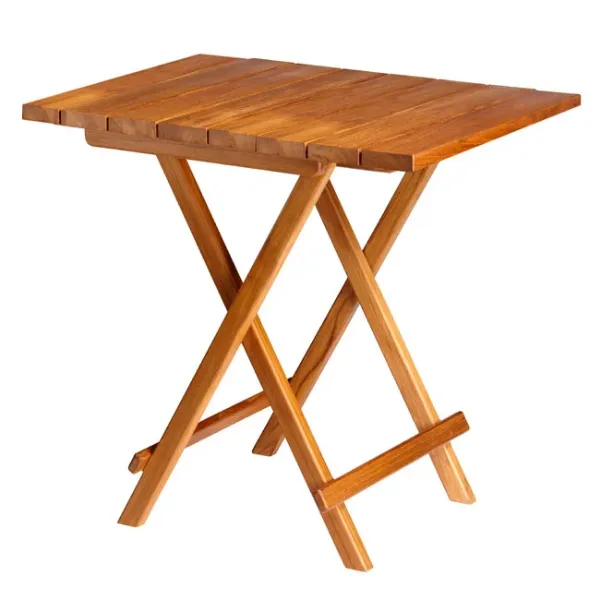 Tavolo In Teak Pieghevole, 80×60 Cm