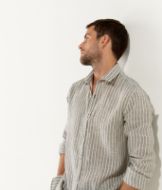 Europann Tennis Camicia Lino Manica Lunga Uomo
