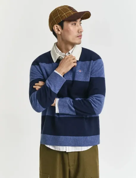 Gant Polo a Righe in Lana d'Agnello Extrafine Uomo