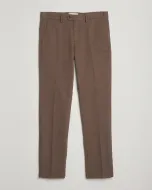 Gant Pantaloni Slim Cotone a Spina di Pesce Uomo Brown